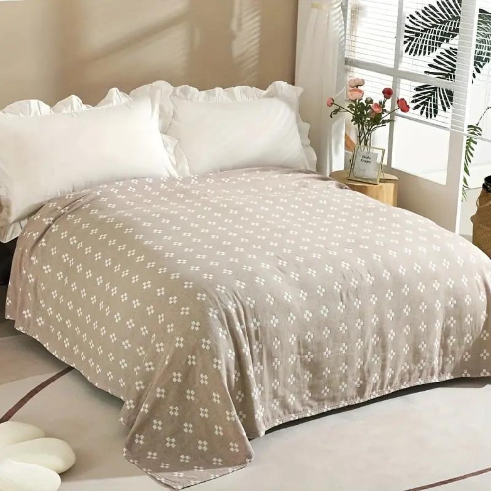 Osterly Geometric Cotton Throw – Fluffy Sofa and Bed Blanket