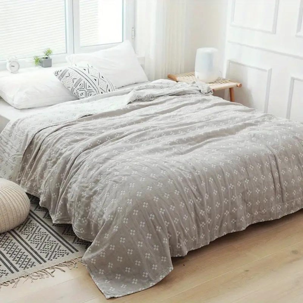 Osterly Geometric Cotton Throw – Fluffy Sofa and Bed Blanket
