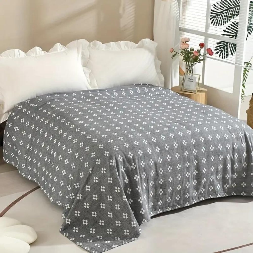 Osterly Geometric Cotton Throw – Fluffy Sofa and Bed Blanket