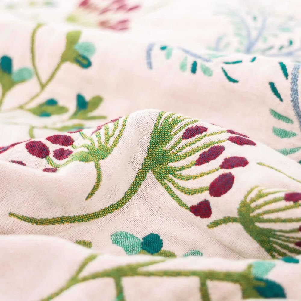 Osterly Floral Cotton Throw – Fluffy Decorative Sofa Blanket
