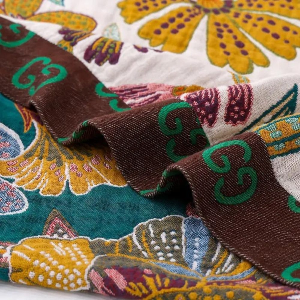Osterly Reversible Cotton Throw – Floral Two-Sided Blanket