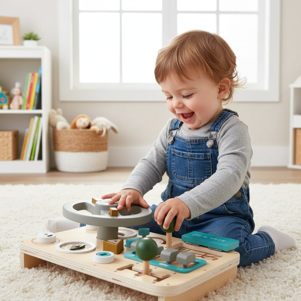 Osterly Wooden Steering Wheel – Toddler Pretend Play Toy