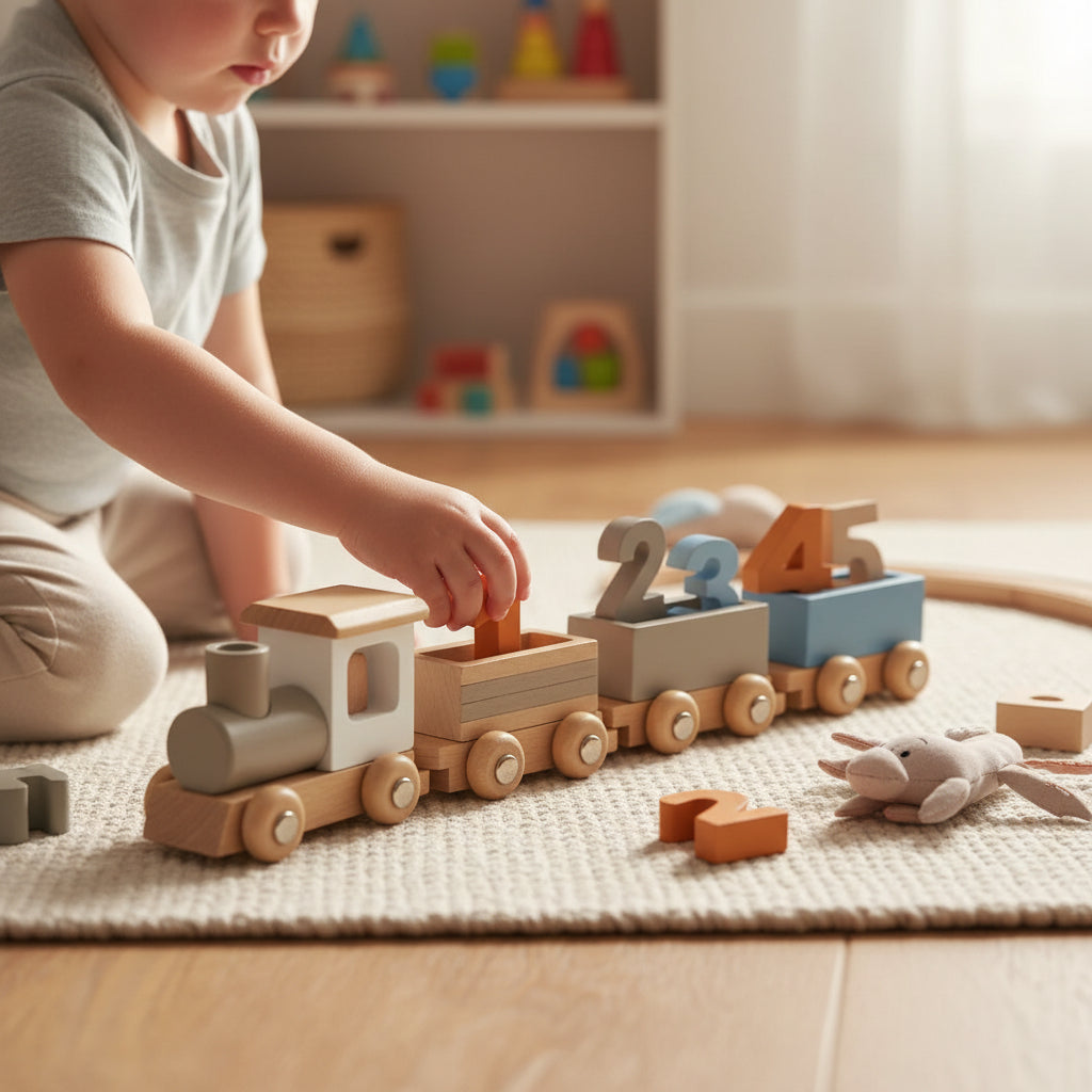 Osterly Wooden Train Set – Fine Motor Skills Learning Toy